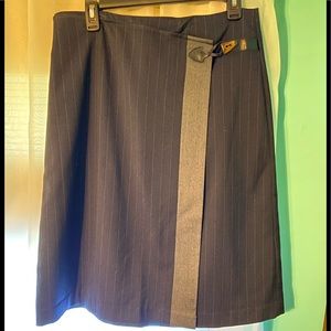 REQUIREMENTS 🦋 Faux Wrap Pinstripe Skirt w/Toggle